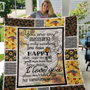 You Are My Sunshine Elephants Quilt  Quilt